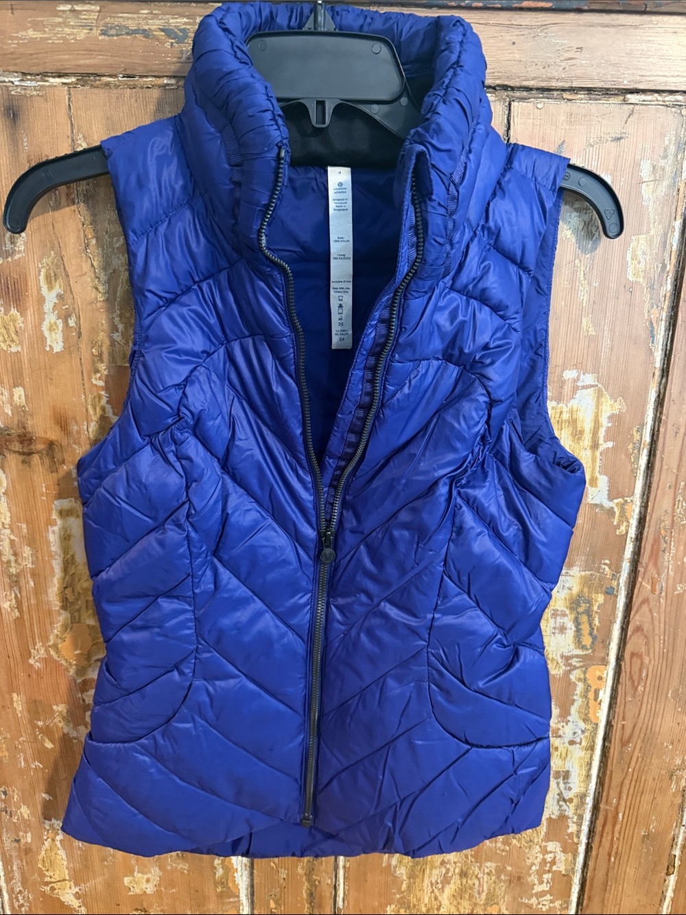 Lululemon Royal Blue/Purple Quilted Puffer Vest - Women Size 4